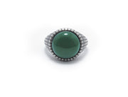 anello Almas Gioielli Chevalier Tondo con Agata verde 