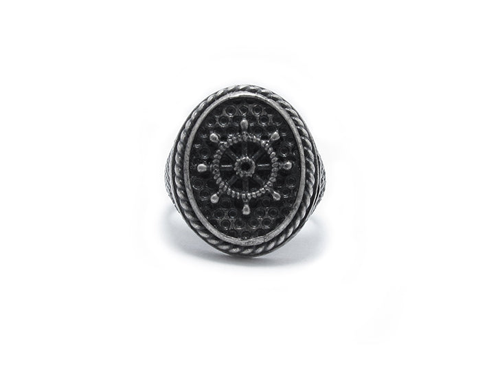 anello Almas Gioielli Chevalier Ovale Timone 