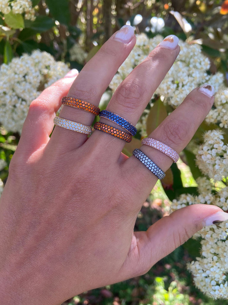 Anello Dell'eternità In Argento Sterling Con Zirconi Taglio Smeraldo - 6 Mm - Italia - Foto 6