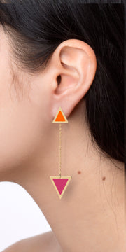 orecchini Almas Gioielli Orecchini triangolari con triangoli pendenti 