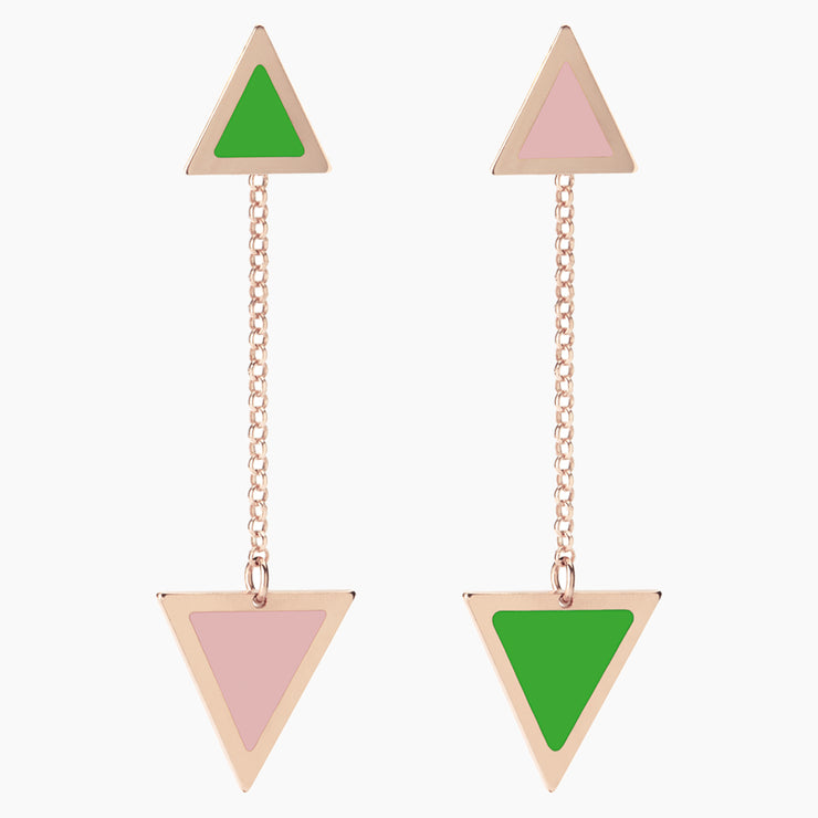 orecchini Almas Gioielli Orecchini triangolari con triangoli pendenti 