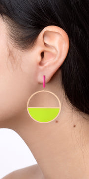 orecchini Almas Gioielli Orecchini con cerchi pendenti bicolore 