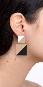 orecchini Almas Gioielli Orecchini quadrati con quadrato pendente 