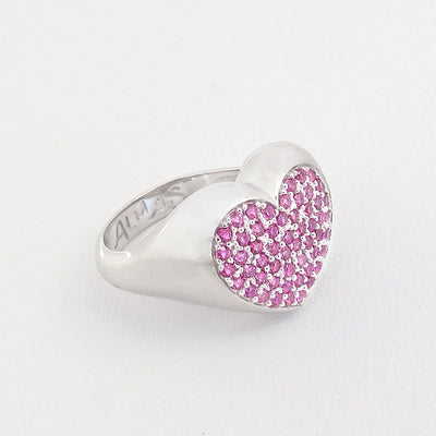 Anello cuore pavé - Almas Gioielli