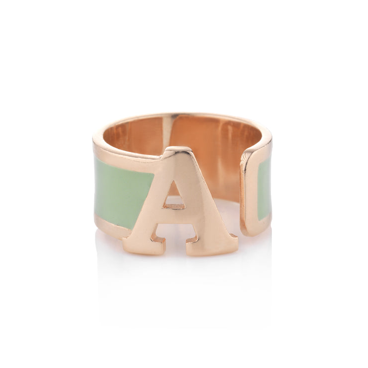  Almas Gioielli Anello con iniziale A 