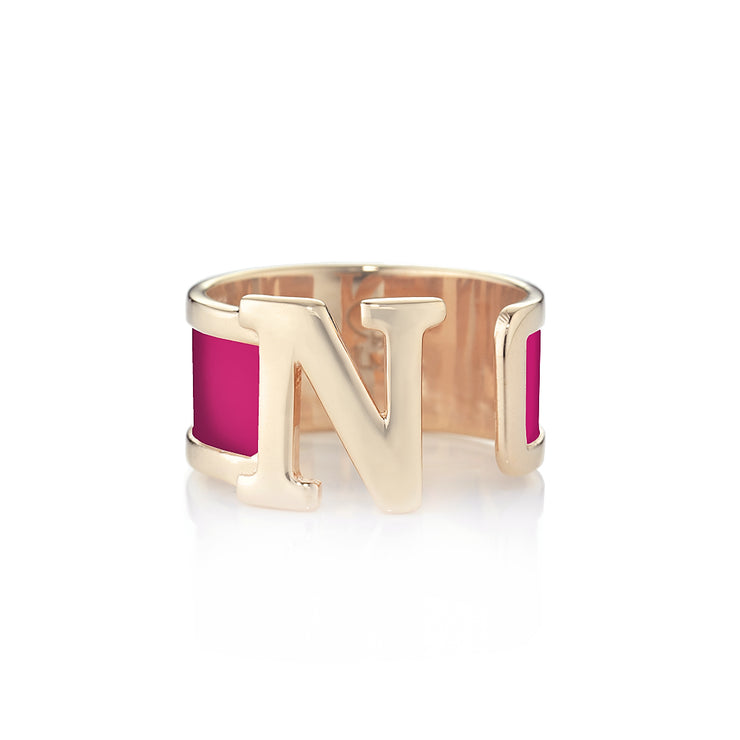 Anello con iniziale N