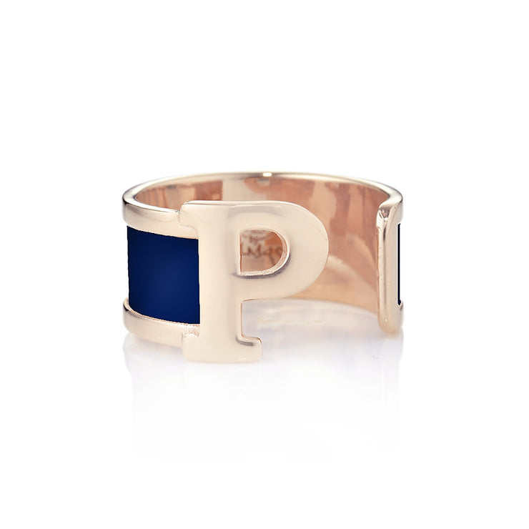 Anello con iniziale P
