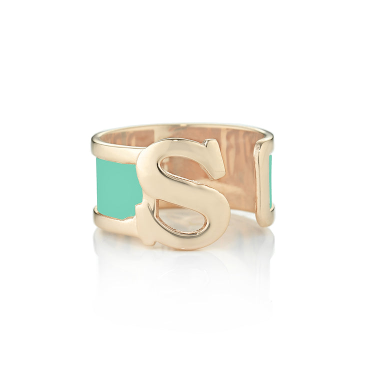 Anello con iniziale S