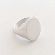 Anello ovale personalizzabile con frase - Almas Gioielli