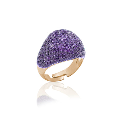 Anello Chevalier  Pave' viola