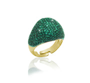 Anello Chevalier  Pave' verde