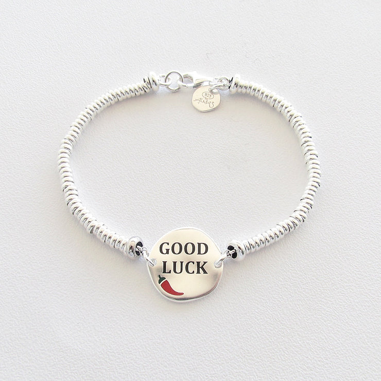 Bracciale con anellini e pepita Good luck - Almas Gioielli