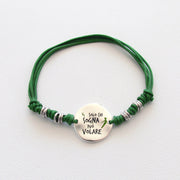 Bracciale laccio con pepita Solo chi sogna può volare + colori - Almas Gioielli