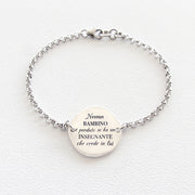 bracciale Almas Gioielli Bracciale con pepita Nessun Bambino è perduto se ha un Insegnante che crede in lui" 