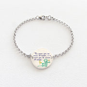 bracciale Almas Gioielli Bracciale con pepita Tu sarai per Me Unico al Mondo ed io sarò per te Unica al Mondo 
