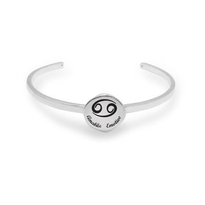 bracciale Almas Gioielli Bracciale rigido con Pepitina segno zodiacale Cancro 