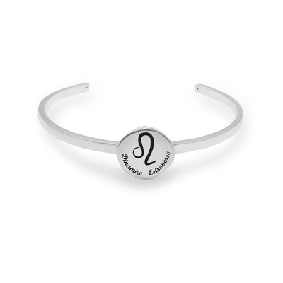 bracciale Almas Gioielli Bracciale rigido con Pepitina segno zodiacale Leone 