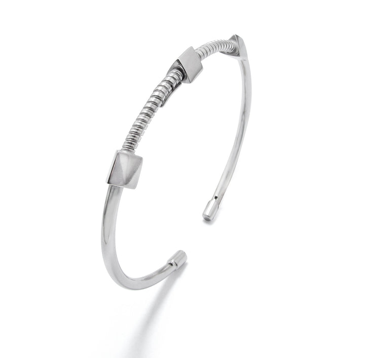 bracciale Almas Gioielli Bracciale rigido flessibile con borchie 